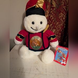 VINTAGE SNOWDEN WATERBELLIES CHRISTMAS PLUSH SNOWMAN 1998 NO TAG READ DESCRIPTIO